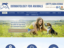 Tablet Screenshot of dermatologyforanimals.com